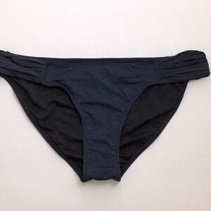 Cocoship Ruched Bikini Bottom Navy Hipster Swim Bottoms Size 16 NWOT